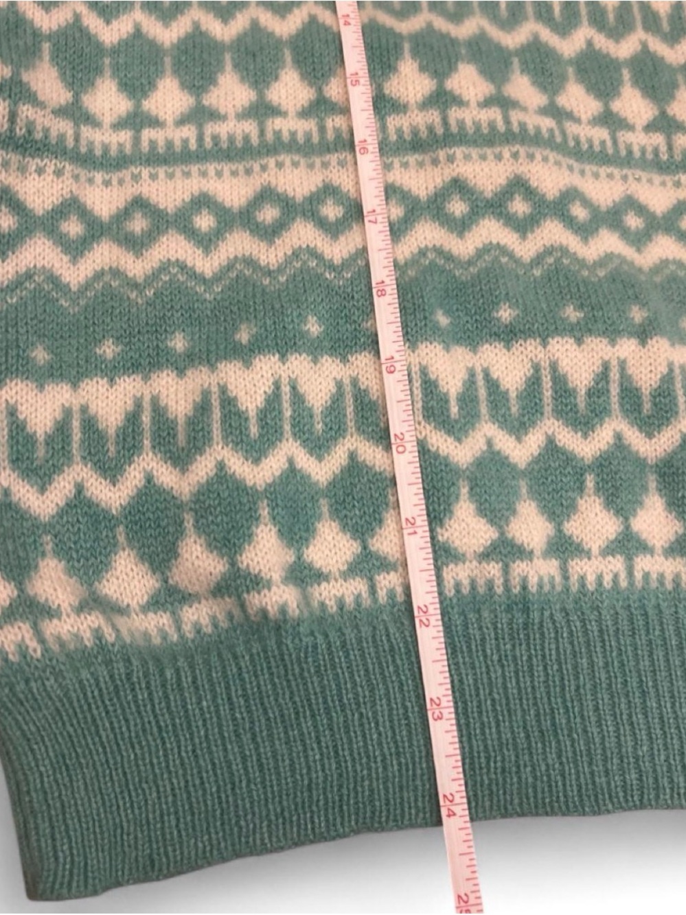 Rare Vineyard Vines 100% Cashmere Turtleneck Sweater 2013 Fair Isle Size M - Picture 5 of 7